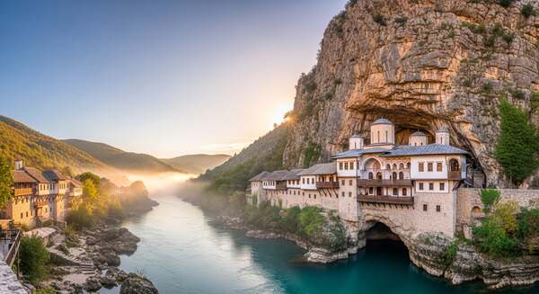 Blagaj Tekke at the Buna spring